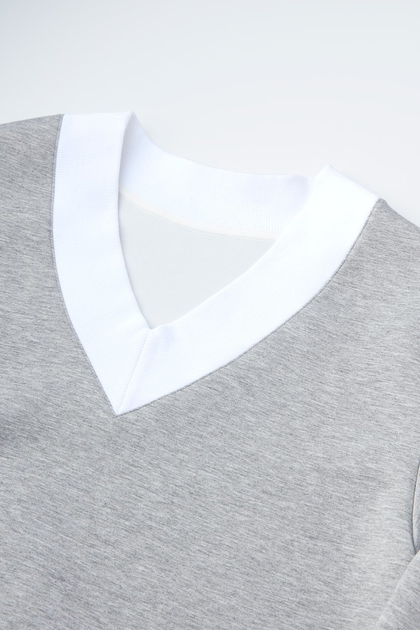 【デイジーリン/DAISY LIN】のミルフィーユ スウェット Lady V Pullover 人気、トレンドファッション・服の通販 founy(ファニー) 　ファッション　Fashion　レディースファッション　Fashion for Women　トップス・カットソー　Cut & Sew Tops　ニット　Knit Tops & Sweaters　レディースパーカー・カジュアルフーディー　Casual Hoodies & Sweatshirts　カジュアルプルオーバー・ニットトップス　Pullovers & Knit Tops / Casual Pullovers　スウェット・クルーネックトップス　Sweatshirts & Crewnecks / Relaxed Fit Sweat Tops　ウォッシャブル　Machine Washable　シンプル　Simple, Minimal　スウェット / スエット　Sweatshirt, Sweatwear　ストレッチ　Stretch, Stretchy Fabric　デニム　Denim, Jeans Material　リラックス　Relax, Relaxed Fit　軽量　Lightweight, Ultra Light　other-3|ID: prp329100004442559 ipo3291000000036594373