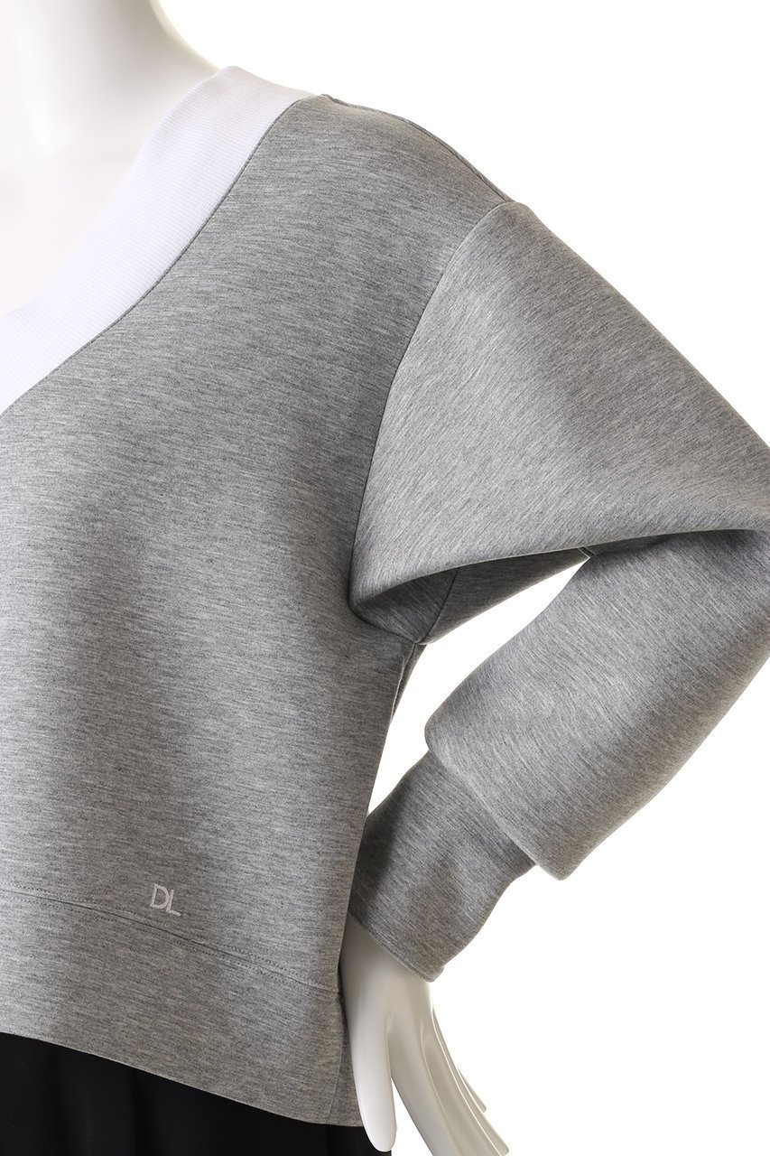 【デイジーリン/DAISY LIN】のミルフィーユ スウェット Lady V Pullover 人気、トレンドファッション・服の通販 founy(ファニー) 　ファッション　Fashion　レディースファッション　Fashion for Women　トップス・カットソー　Cut & Sew Tops　ニット　Knit Tops & Sweaters　レディースパーカー・カジュアルフーディー　Casual Hoodies & Sweatshirts　カジュアルプルオーバー・ニットトップス　Pullovers & Knit Tops / Casual Pullovers　スウェット・クルーネックトップス　Sweatshirts & Crewnecks / Relaxed Fit Sweat Tops　ウォッシャブル　Machine Washable　シンプル　Simple, Minimal　スウェット / スエット　Sweatshirt, Sweatwear　ストレッチ　Stretch, Stretchy Fabric　デニム　Denim, Jeans Material　リラックス　Relax, Relaxed Fit　軽量　Lightweight, Ultra Light　other-5|ID: prp329100004442559 ipo3291000000036594375