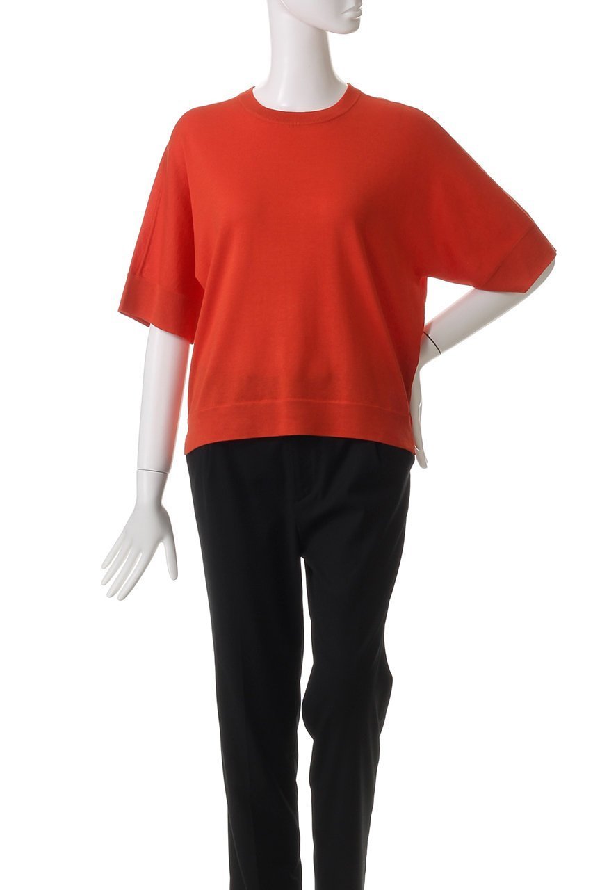 【エブール/ebure】のライトシルクコットン ハーフスリーブ バイカラーニットプルオーバー 人気、トレンドファッション・服の通販 founy(ファニー) 　ファッション　Fashion　レディースファッション　WOMEN　トップス・カットソー　Tops/Tshirt　ニット　Knit Tops　プルオーバー　Pullover　インド　India　シルク　Silk　スリーブ　Sleeve　ハーフ　Half　other-2|ID: prp329100004444644 ipo3291000000031254912
