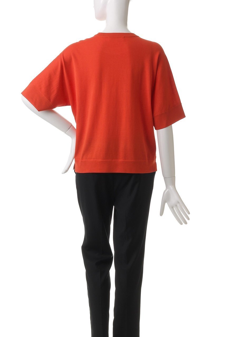 【エブール/ebure】のライトシルクコットン ハーフスリーブ バイカラーニットプルオーバー 人気、トレンドファッション・服の通販 founy(ファニー) 　ファッション　Fashion　レディースファッション　WOMEN　トップス・カットソー　Tops/Tshirt　ニット　Knit Tops　プルオーバー　Pullover　インド　India　シルク　Silk　スリーブ　Sleeve　ハーフ　Half　other-4|ID: prp329100004444644 ipo3291000000031254916