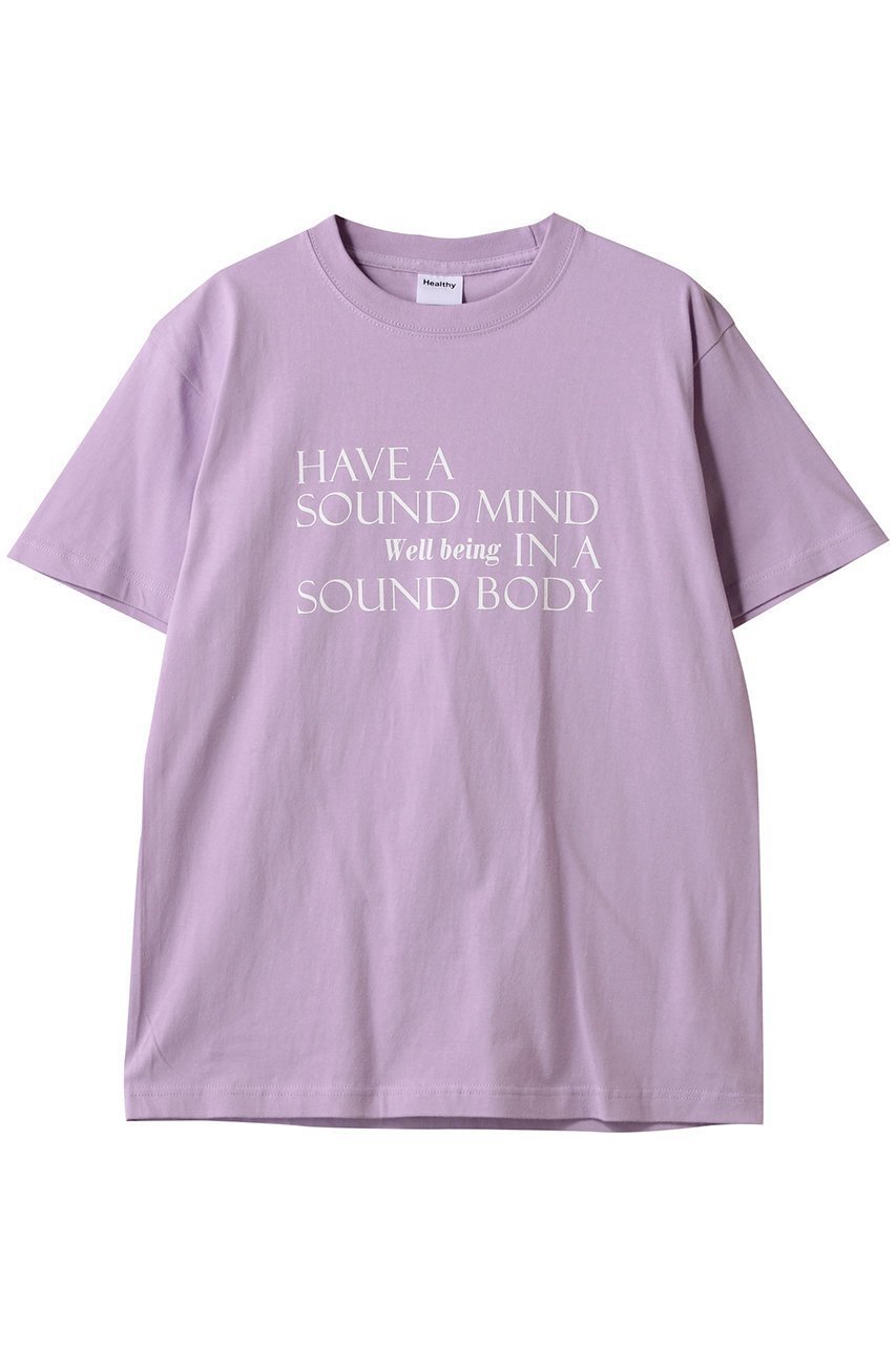 【ヘルシーデニム/Healthy Denim】のHave A Sound Mind Tシャツ インテリア・キッズ・メンズ・レディースファッション・服の通販 founy(ファニー) 　ファッション　Fashion　レディースファッション　Fashion for Women　トップス・カットソー　Cut & Sew Tops　シャツ・ブラウス・オフィスカジュアル　Elegant Blouses & Button-Ups　ロングTシャツ・Tシャツ　Longline T-Shirts & Tees　カットソー・ベーシックTシャツ　Cut-and-Sewn Tops / Stretch Tees & Basics　ショート　Short, Short Length　スリーブ　Sleeve, Long Sleeve / Short Sleeve　夏　Summer　定番　Standard, Basic Item　春　Spring　S/S・春夏　SS, Spring/Summer, Warm Season　無地　Plain, Solid Color　Light Purple|ID: prp329100004444645 ipo3291000000032861151