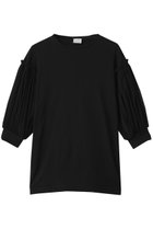 【アンティパスト/ANTIPAST】のメッシュスリーブコットンフライスTシャツ 人気、トレンドファッション・服の通販 founy(ファニー) ファッション Fashion レディースファッション Fashion for Women トップス・カットソー Cut & Sew Tops シャツ・ブラウス・オフィスカジュアル Elegant Blouses & Button-Ups ロングTシャツ・Tシャツ Longline T-Shirts & Tees カットソー・ベーシックTシャツ Cut-and-Sewn Tops / Stretch Tees & Basics コンシャス Conscious, Bodycon ショート Short, Short Length スリーブ Sleeve, Long Sleeve / Short Sleeve メッシュ Mesh, Net Fabric 春 Spring thumbnail ブラック|ID: prp329100004444651 ipo3291000000036008474