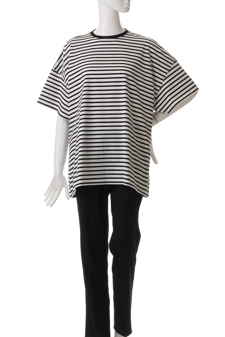 【デザイン ワークス/DESIGN WORKS】のthehightlights 別注big tee ボーダー 人気、トレンドファッション・服の通販 founy(ファニー) 　ファッション　Fashion　レディースファッション　Fashion for Women　トップス・カットソー　Cut & Sew Tops　シャツ・ブラウス・オフィスカジュアル　Elegant Blouses & Button-Ups　ロングTシャツ・Tシャツ　Longline T-Shirts & Tees　カットソー・ベーシックTシャツ　Cut-and-Sewn Tops / Stretch Tees & Basics　ショート　Short, Short Length　シンプル　Simple, Minimal　スリーブ　Sleeve, Long Sleeve / Short Sleeve　ベーシック　Basic, Essential　ボーダー　Border, Stripe　別注　Limited Edition, Custom Order　夏　Summer　春　Spring　S/S・春夏　SS, Spring/Summer, Warm Season　other-2|ID: prp329100004444662 ipo3291000000035421049