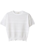 【デザイン ワークス/DESIGN WORKS】の透かし編み半袖プルオーバー ホワイト|ID: prp329100004444664 ipo3291000000032936515