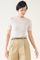【マルティニーク/martinique】のストレッチレースTシャツ オフホワイト|ID:prp329100004444665