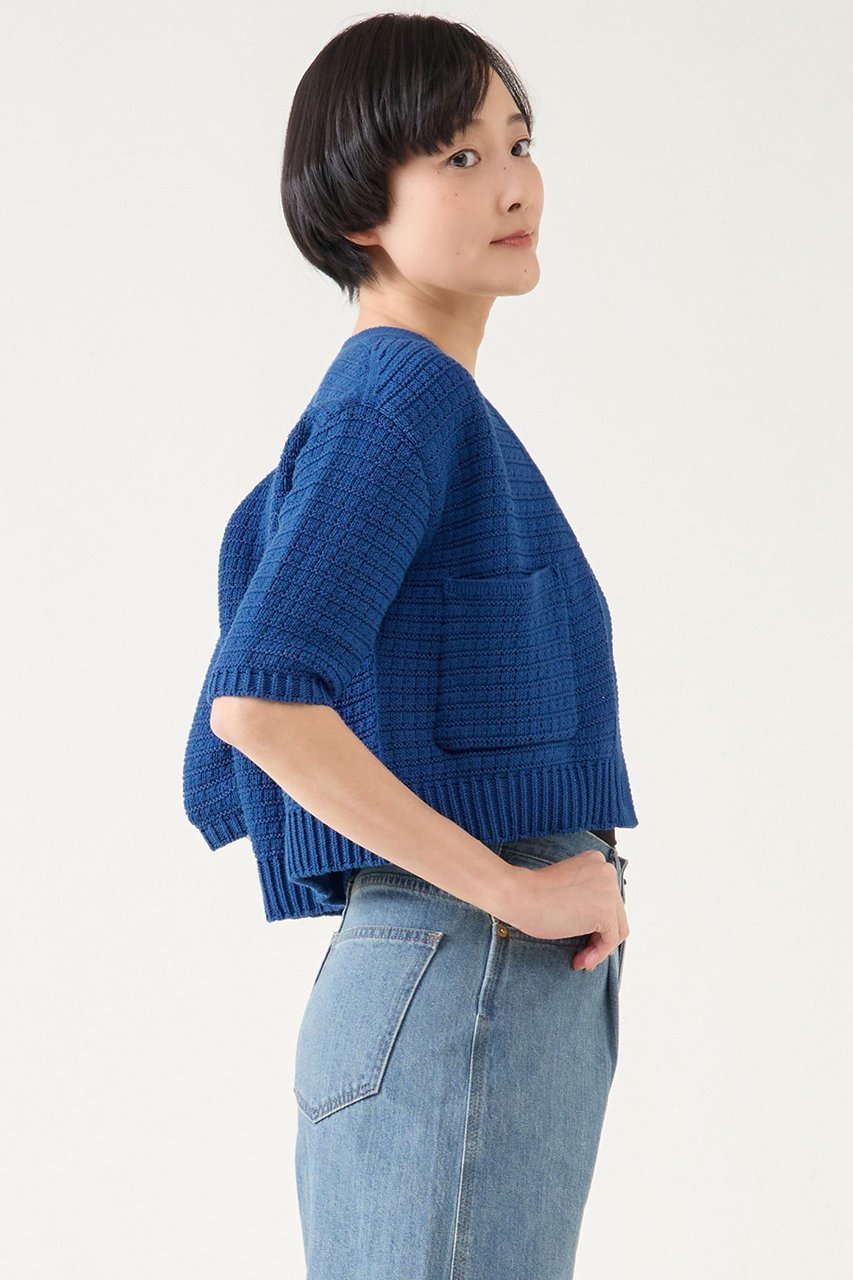 【マルティニーク/martinique】のペーパーミックスカーディガン 人気、トレンドファッション・服の通販 founy(ファニー) 　ファッション　Fashion　レディースファッション　WOMEN　トップス・カットソー　Tops/Tshirt　ニット　Knit Tops　カーディガン　Cardigans　おすすめ　Recommend　カーディガン　Cardigan　コンパクト　Compact　ポケット　Pocket　半袖　Short Sleeve　NEW・新作・新着・新入荷　New Arrivals　other-2|ID: prp329100004444668 ipo3291000000031255051