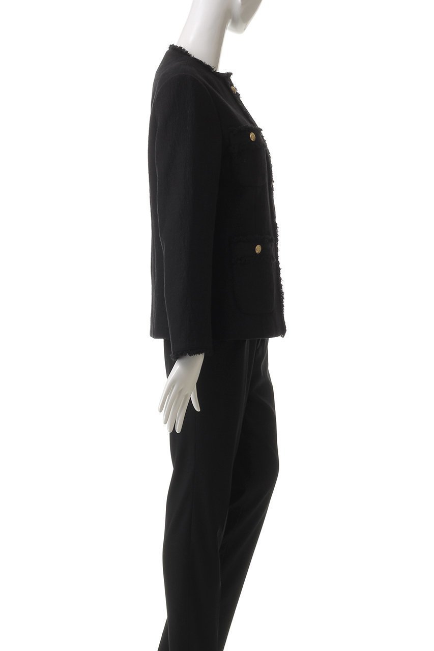 【アルアバイル/allureville】のリバーダブルクロスノーカーラージャケット 人気、トレンドファッション・服の通販 founy(ファニー) 　ファッション　Fashion　レディースファッション　Ladies' Fashion Online　アウター　Coat Outerwear　ジャケット　Jackets　インナー　Inner　クラシカル　Classical　シンプル　Simple　ジャケット　Jacket　ツイード　Tweed　フォーマル　Formal　フリンジ　Fringe　エレガント 上品　Elegant　再入荷　Restock/Back In Stock/Re Arrival　other-3|ID: prp329100004444673 ipo3291000000031255082