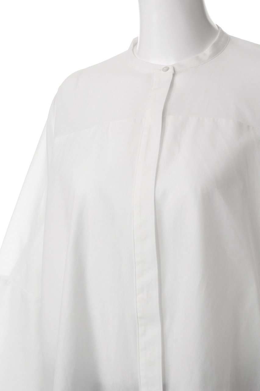 【ミズイロ インド/mizuiro ind】のstand collar sheer shirt シャツ 人気、トレンドファッション・服の通販 founy(ファニー) 　ファッション　Fashion　レディースファッション　WOMEN　トップス・カットソー　Tops/Tshirt　シャツ/ブラウス　Shirts/Blouses　シアー　Sheer　シンプル　Simple　スリーブ　Sleeve　ドレープ　Drape　ボックス　Box　ポンチョ　Poncho　ロング　Long　エレガント 上品　Elegant　再入荷　Restock/Back In Stock/Re Arrival　other-5|ID: prp329100004444674 ipo3291000000031325606