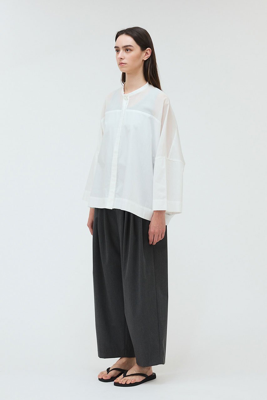 【ミズイロ インド/mizuiro ind】のstand collar sheer shirt シャツ 人気、トレンドファッション・服の通販 founy(ファニー) 　ファッション　Fashion　レディースファッション　WOMEN　トップス・カットソー　Tops/Tshirt　シャツ/ブラウス　Shirts/Blouses　シアー　Sheer　シンプル　Simple　スリーブ　Sleeve　ドレープ　Drape　ボックス　Box　ポンチョ　Poncho　ロング　Long　エレガント 上品　Elegant　再入荷　Restock/Back In Stock/Re Arrival　other-7|ID: prp329100004444674 ipo3291000000031791352