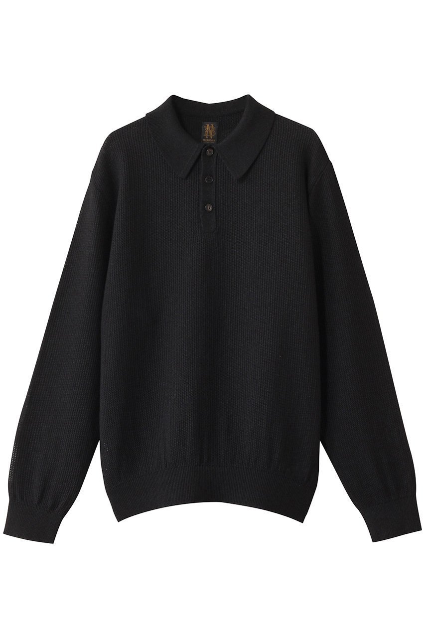 【バトナー/BATONER / MEN】の【MEN】OX サマーニットポロ インテリア・キッズ・メンズ・レディースファッション・服の通販 founy(ファニー) 　ファッション　Fashion　メンズファッション　MEN　トップス・カットソー　Tops/Tshirt/Men　ニット　Knit Tops　サマー　Summer　シアー　Sheer　夏　Summer　春　Spring　S/S・春夏　Ss・Spring/Summer　ブラック|ID: prp329100004444677 ipo3291000000031065665