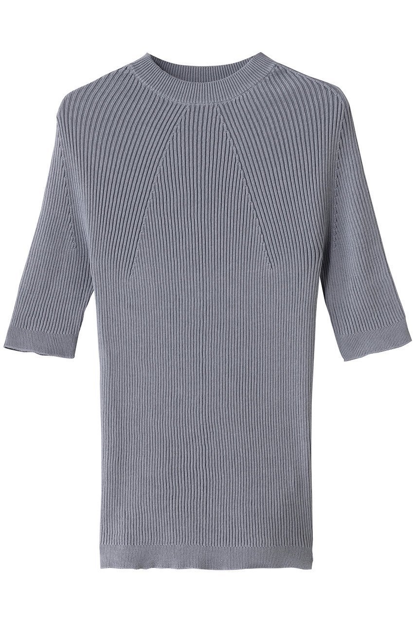 【バトナー/BATONER】のTHE SEAISLAND COTION リブネイチャーロングスリーブ インテリア・キッズ・メンズ・レディースファッション・服の通販 founy(ファニー) 　ファッション　Fashion　レディースファッション　WOMEN　トップス・カットソー　Tops/Tshirt　ニット　Knit Tops　プルオーバー　Pullover　なめらか　Smooth　コンパクト　Compact　ハイネック　High Neck　グレーサックス|ID: prp329100004444680 ipo3291000000031065674