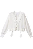 【ランバン オン ブルー/LANVIN en Bleu】のVネックフリルトリムカーディガン 人気、トレンドファッション・服の通販 founy(ファニー) ファッション Fashion レディースファッション WOMEN トップス・カットソー Tops/Tshirt ニット Knit Tops カーディガン Cardigans Vネック V-Neck インナー Inner カーディガン Cardigan シンプル Simple フェミニン Feminine フリル Frills エレガント 上品 Elegant 夏 Summer NEW・新作・新着・新入荷 New Arrivals 春 Spring S/S・春夏 Ss・Spring/Summer |ID:prp329100004444684