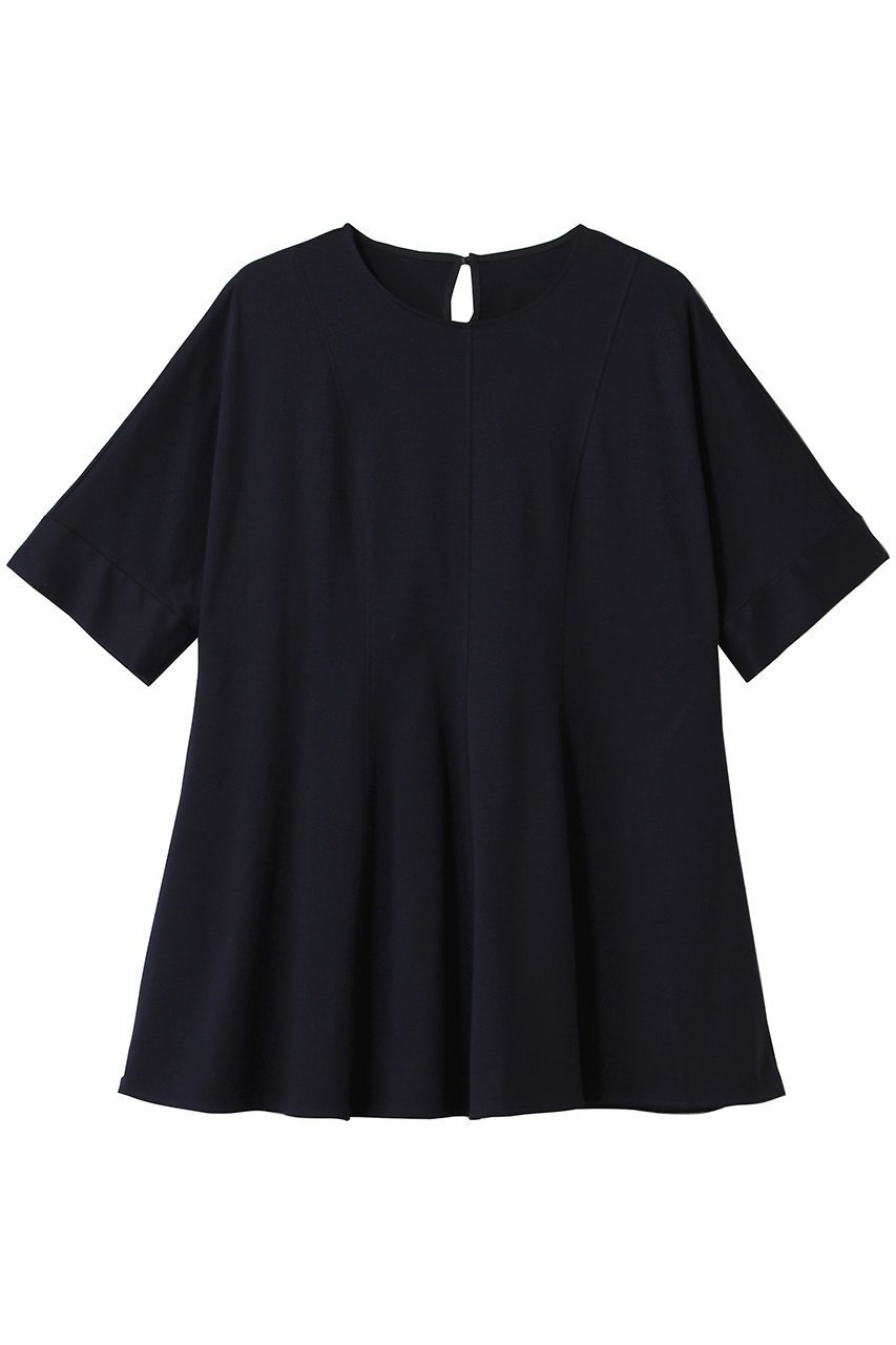 【アナイ/ANAYI】のコットンポンチチュニックプルオーバー インテリア・キッズ・メンズ・レディースファッション・服の通販 founy(ファニー) 　ファッション　Fashion　レディースファッション　Fashion for Women　トップス・カットソー　Cut & Sew Tops　シャツ・ブラウス・オフィスカジュアル　Elegant Blouses & Button-Ups　ロングTシャツ・Tシャツ　Longline T-Shirts & Tees　カジュアルプルオーバー・ニットトップス　Pullovers & Knit Tops / Casual Pullovers　カットソー・ベーシックTシャツ　Cut-and-Sewn Tops / Stretch Tees & Basics　ショート　Short, Short Length　スリーブ　Sleeve, Long Sleeve / Short Sleeve　チュニック　Tunic, Long Top　フェミニン　Feminine, Girly　フレア　Flare, Flared　ネイビー|ID: prp329100004444690 ipo3291000000035639835