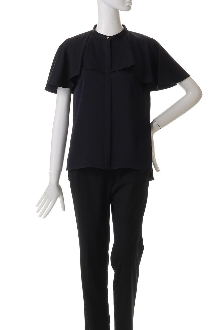 【アナイ/ANAYI】のストレッチサテンケープブラウス 人気、トレンドファッション・服の通販 founy(ファニー) 　ファッション　Fashion　レディースファッション　WOMEN　トップス・カットソー　Tops/Tshirt　シャツ/ブラウス　Shirts/Blouses　なめらか　Smooth　エレガント 上品　Elegant　サテン　Satin　ショート　Short　ストレッチ　Stretch　スリーブ　Sleeve　フレア　Flare　other-2|ID: prp329100004444692 ipo3291000000031255188