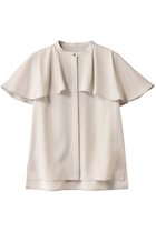 【アナイ/ANAYI】のストレッチサテンケープブラウス ベージュ|ID:prp329100004444692
