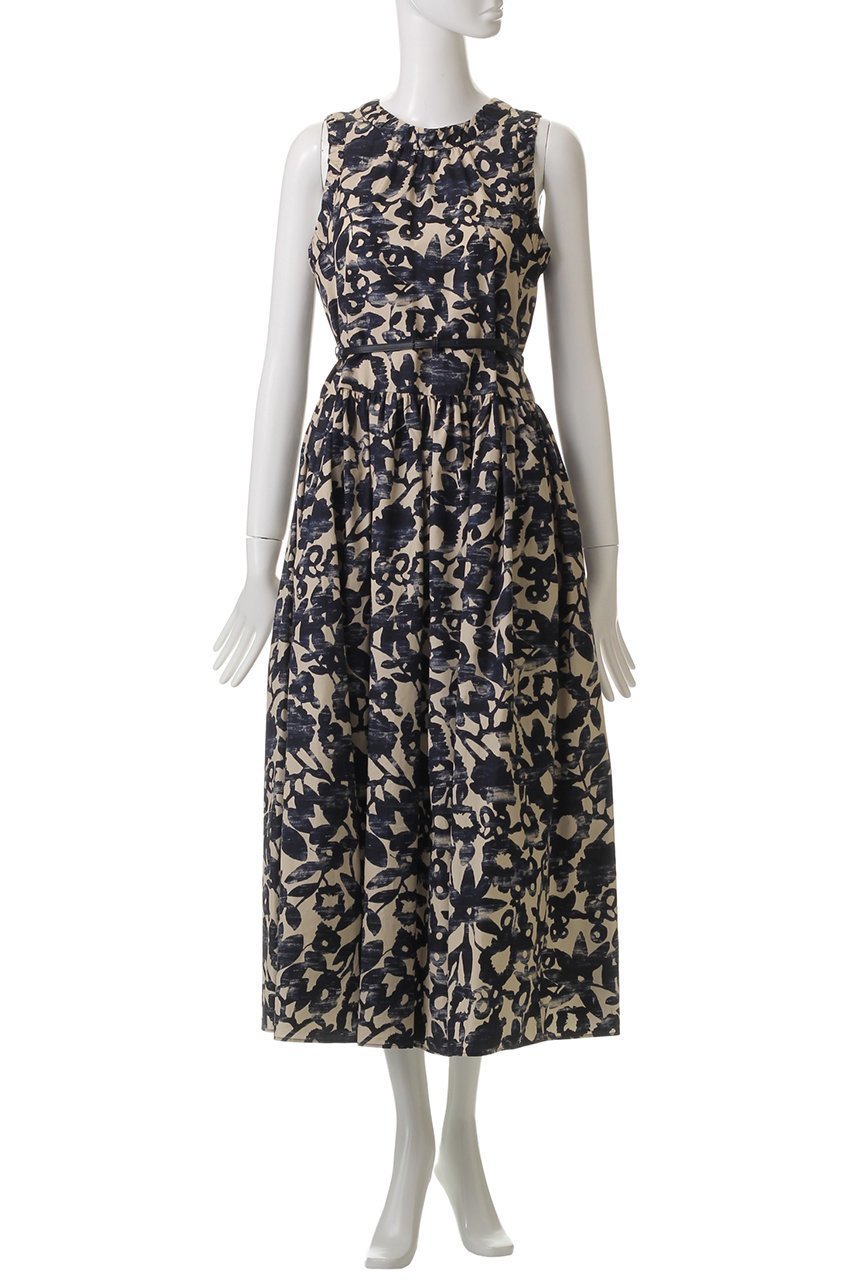 【マックスマーラ/Max Mara】の【 S Max Mara】MARLENA コットンポプリンドレス 人気、トレンドファッション・服の通販 founy(ファニー) 　ファッション　Fashion　レディースファッション　WOMEN　ワンピース　Dress　ドレス　Party Dresses　チュニック　Tunic　ギャザー　Gather　チュニック　Tunic　ノースリーブ　No Sleeve　フェミニン　Feminine　フラワー　Flower　プリント　Print　ロング　Long　other-2|ID: prp329100004444694 ipo3291000000031255200