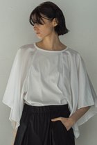 【エッセン ロートレアモン/ESSEN LAUTREAMONT】のフレアスリーブジャージスイッチングトップ 人気、トレンドファッション・服の通販 founy(ファニー) ファッション Fashion レディースファッション Fashion for Women トップス・カットソー Cut & Sew Tops シャツ・ブラウス・オフィスカジュアル Elegant Blouses & Button-Ups ロングTシャツ・Tシャツ Longline T-Shirts & Tees カットソー・ベーシックTシャツ Cut-and-Sewn Tops / Stretch Tees & Basics エレガント 上品 Elegant ショート Short, Short Length シンプル Simple, Minimal スリーブ Sleeve, Long Sleeve / Short Sleeve タフタ Taffeta, Structured Fabric デニム Denim, Jeans Material フェミニン Feminine, Girly 再入荷 Restock / Back in Stock thumbnail ホワイト|ID: prp329100004444698 ipo3291000000032848556