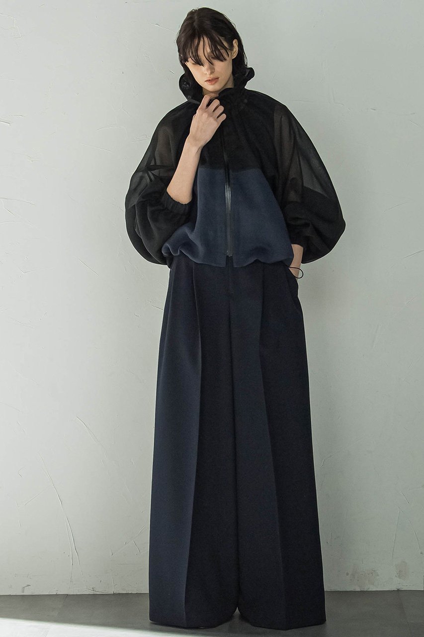 【エッセン ロートレアモン/ESSEN LAUTREAMONT】のポリエステルオーガンジードルマンブルゾン 人気、トレンドファッション・服の通販 founy(ファニー) 　ファッション　Fashion　レディースファッション　WOMEN　アウター　Coat Outerwear　ジャケット　Jackets　ブルゾン　Blouson/Jackets　オーガンジー　Organdy　シアー　Sheer　ジャケット　Jacket　スタンド　Stand　スポーティ　Sporty　トレンド　Trend　ブルゾン　Blouson　other-4|ID: prp329100004444699 ipo3291000000031255235