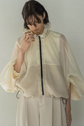 【エッセン ロートレアモン/ESSEN LAUTREAMONT】のポリエステルオーガンジードルマンブルゾン 人気、トレンドファッション・服の通販 founy(ファニー) ファッション Fashion レディースファッション Fashion for Women アウター Coat / Outerwear Collection レディースジャケット・軽アウター Jackets ブルゾンジャケット・スポーティアウター Blouson Jackets オーガンジー Organza Fabric シアー Sheer, See-Through ジャケット Jacket, Outerwear スタンド Stand Collar, Upright Stand スポーティ Sporty, Casual Athletic トレンド Trend, Trending Now ブルゾン Blouson, Bomber Jacket |ID:prp329100004444699