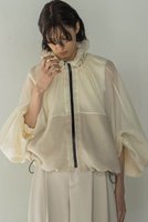 【エッセン ロートレアモン/ESSEN LAUTREAMONT】のポリエステルオーガンジードルマンブルゾン 人気、トレンドファッション・服の通販 founy(ファニー) ファッション Fashion レディースファッション Fashion for Women アウター Coat / Outerwear Collection レディースジャケット・軽アウター Jackets ブルゾンジャケット・スポーティアウター Blouson Jackets オーガンジー Organza Fabric シアー Sheer, See-Through ジャケット Jacket, Outerwear スタンド Stand Collar, Upright Stand スポーティ Sporty, Casual Athletic トレンド Trend, Trending Now ブルゾン Blouson, Bomber Jacket |ID:prp329100004444699