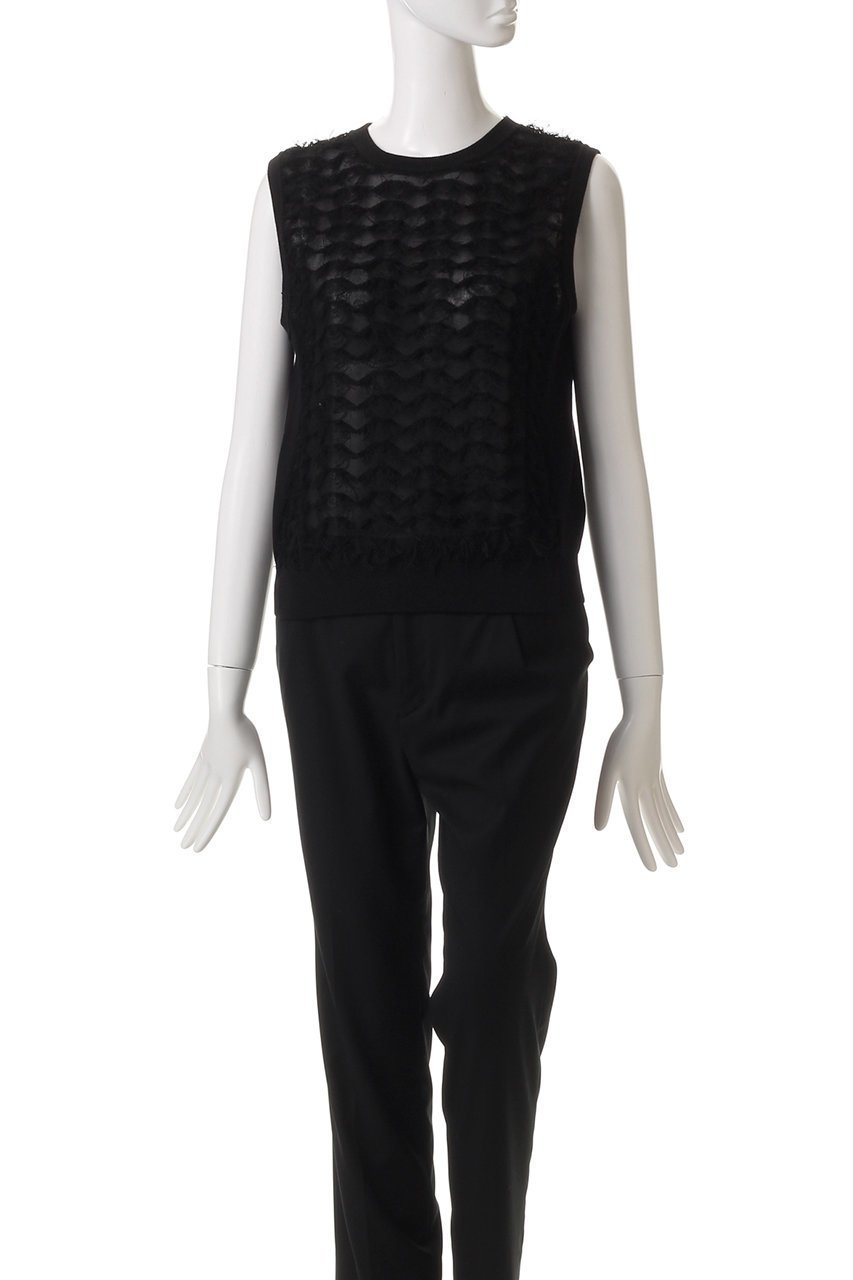 【アルアバイル/allureville】のシアーカットJQ プルオーバー 人気、トレンドファッション・服の通販 founy(ファニー) 　ファッション　Fashion　レディースファッション　WOMEN　トップス・カットソー　Tops/Tshirt　ニット　Knit Tops　プルオーバー　Pullover　エレガント 上品　Elegant　コンパクト　Compact　シアー　Sheer　シンプル　Simple　ジャカード　Jacquard　ノースリーブ　No Sleeve　other-2|ID: prp329100004444708 ipo3291000000031255293