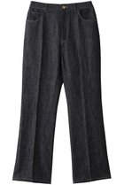 【ベイジ,/BEIGE,】のCUPHEA(クフェア)/センタープレス入りフレアパンツ Indigo|ID: prp329100004444713 ipo3291000000032906892