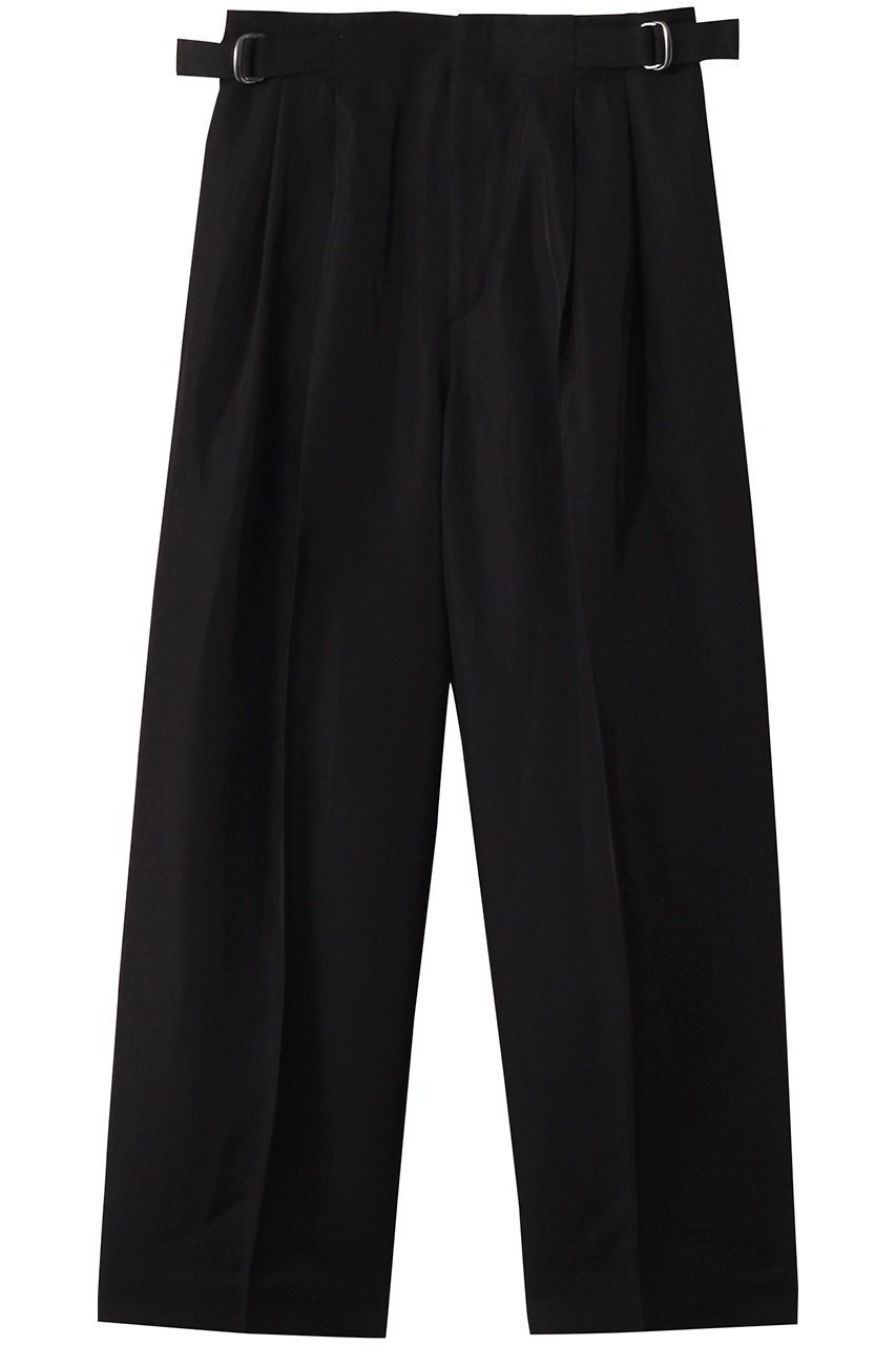 【デパリエ/DEPAREILLE】のトリアセテートリネン2タックパンツ インテリア・キッズ・メンズ・レディースファッション・服の通販 founy(ファニー) 　ファッション　Fashion　レディースファッション　Ladies' Fashion Online　パンツ　Pants　シンプル　Simple　ジャケット　Jacket　セットアップ　Set Up　ドレープ　Drape　リネン　Linen　リラックス　Relax　ワイド　Wide　エレガント 上品　Elegant　ブラック|ID: prp329100004444714 ipo3291000000031065783