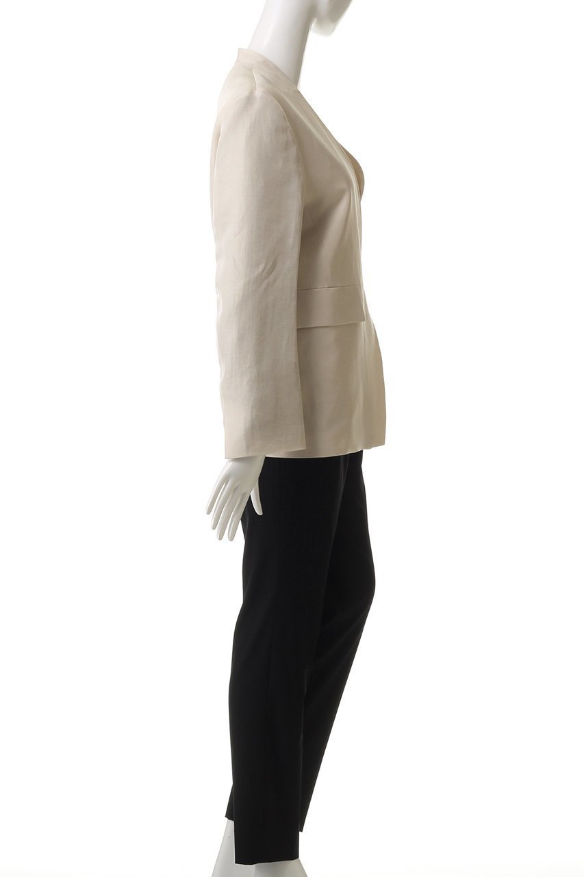 【デパリエ/DEPAREILLE】のトリアセテートリネンノーカラージャケット 人気、トレンドファッション・服の通販 founy(ファニー) 　ファッション　Fashion　レディースファッション　WOMEN　アウター　Coat Outerwear　ジャケット　Jackets　ノーカラージャケット　No Collar Leather Jackets　おすすめ　Recommend　シンプル　Simple　ジャケット　Jacket　セットアップ　Set Up　フェミニン　Feminine　マニッシュ　Mannish　リネン　Linen　リラックス　Relax　エレガント 上品　Elegant　other-3|ID: prp329100004444715 ipo3291000000031255337