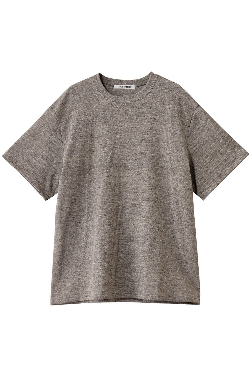【セブン バイ セブン/SEVEN BY SEVEN / MEN】の【MEN】ラップアラウンドリブTシャツ インテリア・キッズ・メンズ・レディースファッション・服の通販 founy(ファニー) 　ファッション　Fashion　メンズファッション　Fashion for Men　トップス・カットソー　Cut & Sew Tops　メンズシャツ　Shirts　インナー　Innerwear　カッティング　Cutting Detail　ショート　Short, Short Length　シンプル　Simple, Minimal　スリーブ　Sleeve, Long Sleeve / Short Sleeve　半袖　Short Sleeve, Half Sleeve　グレー|ID: prp329100004444716 ipo3291000000032863771