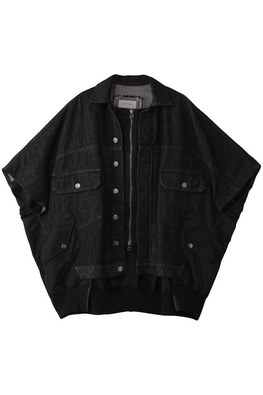 【ヒューエルミュージアム/hueLe Museum】の【STUMBLY】Deim / MA-1 Combi Gilet Poncho 人気、トレンドファッション・服の通販 founy(ファニー) 　ファッション　Fashion　レディースファッション　Fashion for Women　アウター　Coat / Outerwear Collection　レディースジャケット・軽アウター　Jackets　MA-1ジャケット　MA-1 Bomber Jackets / Flight Jackets　おすすめ　Recommended / Our Picks　ジャケット　Jacket, Outerwear　デニム　Denim, Jeans Material　ベスト　Vest, Waistcoat　 other-1|ID: prp329100004444717 ipo3291000000032967357