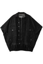 【ヒューエルミュージアム/hueLe Museum】の【STUMBLY】Deim / MA-1 Combi Gilet Poncho ブラック|ID:prp329100004444717