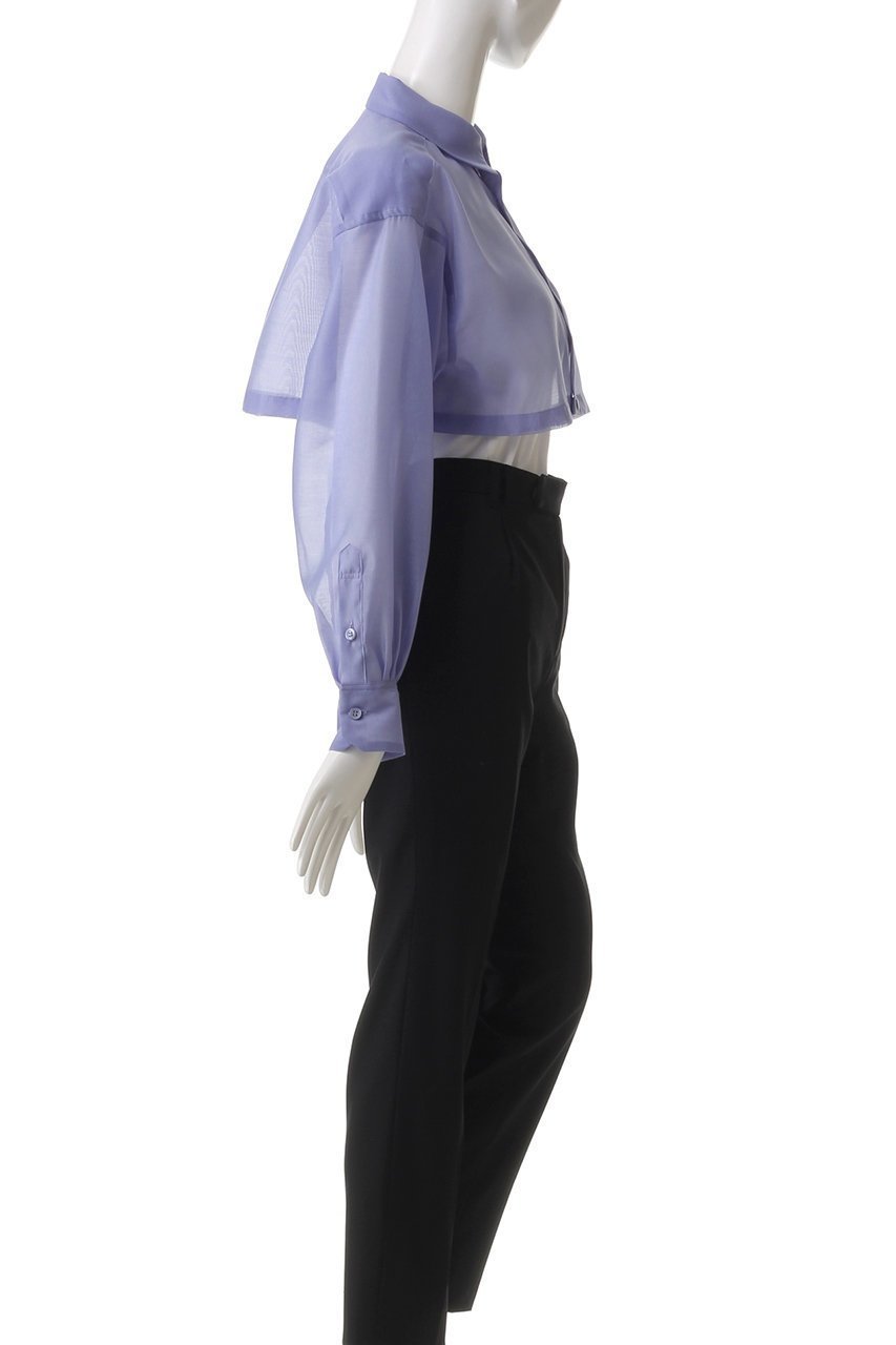 【ヒューエルミュージアム/hueLe Museum】の【STUMBLY】Sheer Cropped Shirt 人気、トレンドファッション・服の通販 founy(ファニー) 　ファッション　Fashion　レディースファッション　WOMEN　トップス・カットソー　Tops/Tshirt　シャツ/ブラウス　Shirts/Blouses　おすすめ　Recommend　クロップド　Cropped　スリーブ　Sleeve　ロング　Long　ワイド　Wide　エレガント 上品　Elegant　other-3|ID: prp329100004444721 ipo3291000000031255393