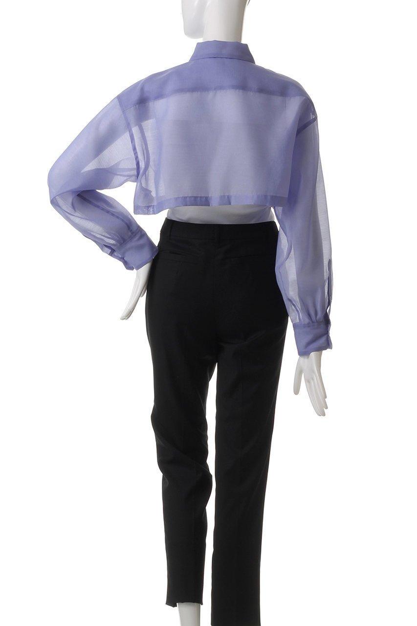【ヒューエルミュージアム/hueLe Museum】の【STUMBLY】Sheer Cropped Shirt 人気、トレンドファッション・服の通販 founy(ファニー) 　ファッション　Fashion　レディースファッション　WOMEN　トップス・カットソー　Tops/Tshirt　シャツ/ブラウス　Shirts/Blouses　おすすめ　Recommend　クロップド　Cropped　スリーブ　Sleeve　ロング　Long　ワイド　Wide　エレガント 上品　Elegant　other-4|ID: prp329100004444721 ipo3291000000031255395