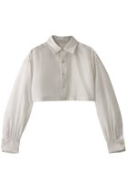 【ヒューエルミュージアム/hueLe Museum】の【STUMBLY】Sheer Cropped Shirt ホワイト|ID:prp329100004444721