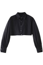 【ヒューエルミュージアム/hueLe Museum】の【STUMBLY】Sheer Cropped Shirt ネイビー|ID:prp329100004444721