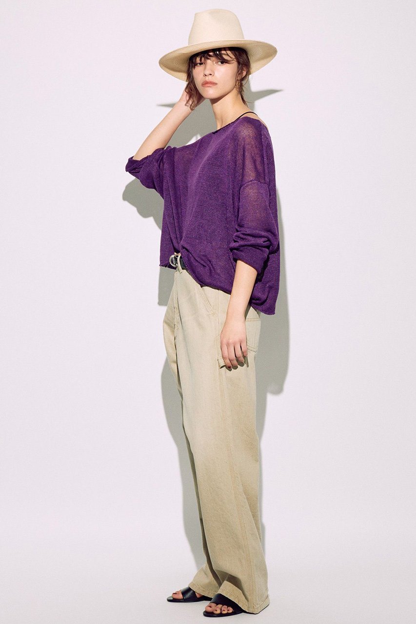 【ブリル/BRILL】のリネンリラックスプルオーバー 人気、トレンドファッション・服の通販 founy(ファニー) 　ファッション　Fashion　レディースファッション　WOMEN　トップス・カットソー　Tops/Tshirt　ニット　Knit Tops　プルオーバー　Pullover　シンプル　Simple　リネン　Linen　other-5|ID: prp329100004444722 ipo3291000000031325686