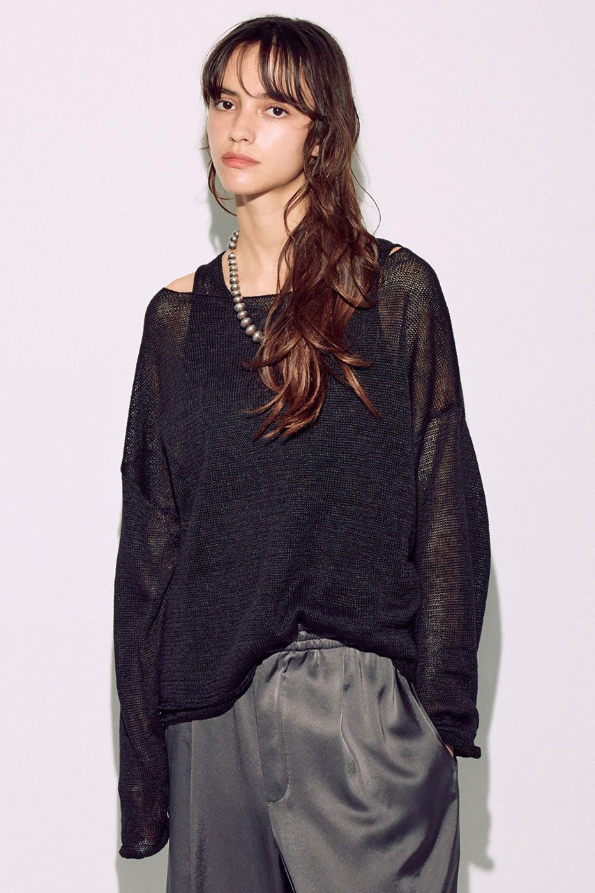 【ブリル/BRILL】のリネンリラックスプルオーバー インテリア・キッズ・メンズ・レディースファッション・服の通販 founy(ファニー) 　ファッション　Fashion　レディースファッション　Fashion for Women　トップス・カットソー　Cut & Sew Tops　ニット　Knit Tops & Sweaters　カジュアルプルオーバー・ニットトップス　Pullovers & Knit Tops / Casual Pullovers　シンプル　Simple, Minimal　リネン　Linen, Linen Fabric　ブラック|ID: prp329100004444722 ipo3291000000032926502