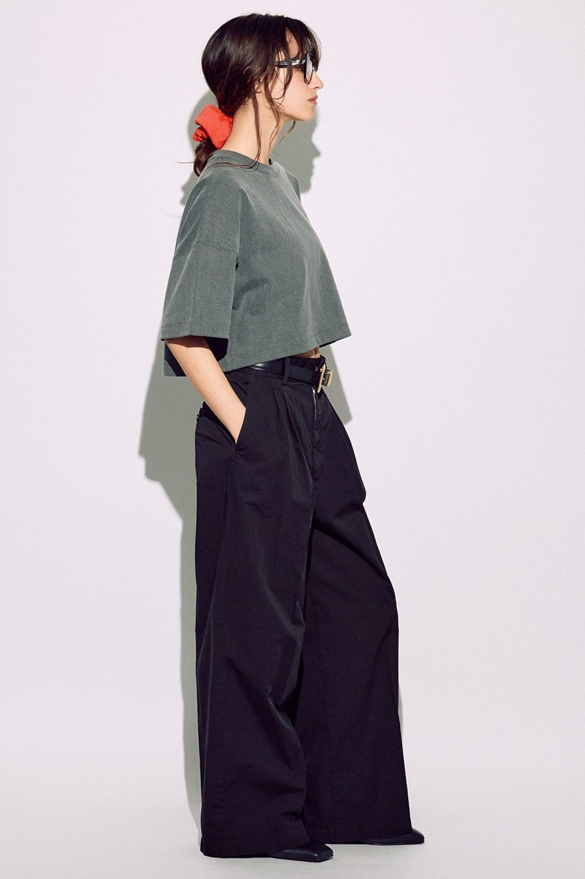【ブリル/BRILL】のコットンタックワイドパンツ 人気、トレンドファッション・服の通販 founy(ファニー) 　ファッション　Fashion　レディースファッション　WOMEN　パンツ　Pants　ストレート　Straight　スラックス　Slacks　ツイル　Twill　エレガント 上品　Elegant　other-3|ID: prp329100004444725 ipo3291000000031255417