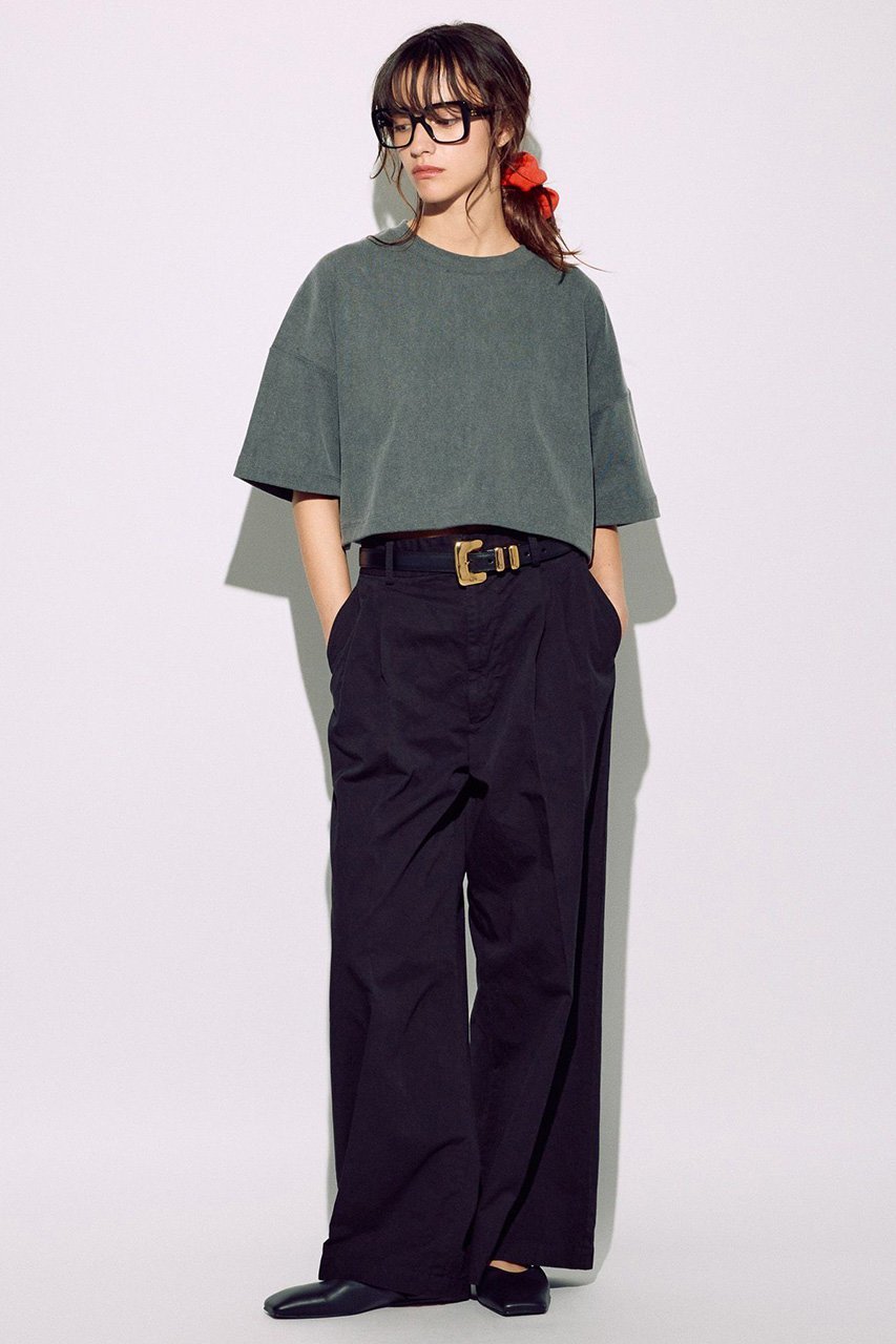 【ブリル/BRILL】のコットンタックワイドパンツ 人気、トレンドファッション・服の通販 founy(ファニー) 　ファッション　Fashion　レディースファッション　WOMEN　パンツ　Pants　ストレート　Straight　スラックス　Slacks　ツイル　Twill　エレガント 上品　Elegant　other-4|ID: prp329100004444725 ipo3291000000031255418