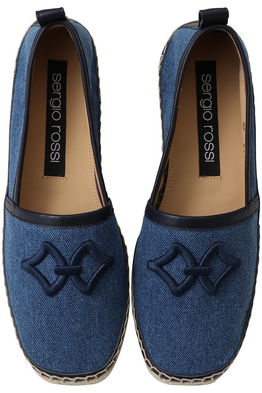 【セルジオ ロッシ/SERGIO ROSSI】のsrSEA SCALE EMBROIDERY エスパドリーユ インテリア・キッズ・メンズ・レディースファッション・服の通販 founy(ファニー) 　ファッション　Fashion　レディースファッション　Fashion for Women　サマー　Summer, Summer Style　シューズ　Shoes, Footwear　デニム　Denim, Jeans Material　フラット　Flat, Flat Shoes　マーメイド　Mermaid, Fishtail Silhouette　リゾート　Resort, Vacation Style　夏　Summer　旅行　Travel　デニムブルー|ID: prp329100004444727 ipo3291000000036036686