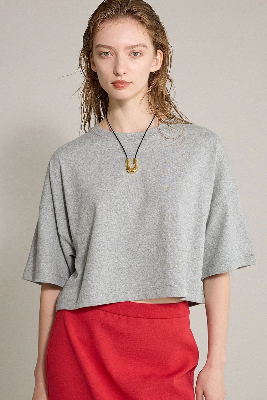 【ブリル/BRILL】のショートユルTシャツ インテリア・キッズ・メンズ・レディースファッション・服の通販 founy(ファニー) 　ファッション　Fashion　レディースファッション　Fashion for Women　トップス・カットソー　Cut & Sew Tops　シャツ・ブラウス・オフィスカジュアル　Elegant Blouses & Button-Ups　ロングTシャツ・Tシャツ　Longline T-Shirts & Tees　カットソー・ベーシックTシャツ　Cut-and-Sewn Tops / Stretch Tees & Basics　ショート　Short, Short Length　スリーブ　Sleeve, Long Sleeve / Short Sleeve　ヴィンテージ　Vintage Style　ライトグレー|ID: prp329100004446168 ipo3291000000032852719