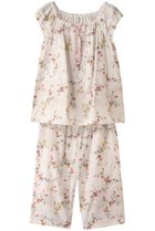 【イクコ/IKUKO】のダブルガーゼ花柄プリント フレンチスリーブパジャマ アイボリー|ID:prp329100004446171