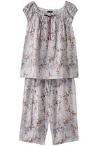 【イクコ/IKUKO】のダブルガーゼ花柄プリント フレンチスリーブパジャマ グレー|ID:prp329100004446171
