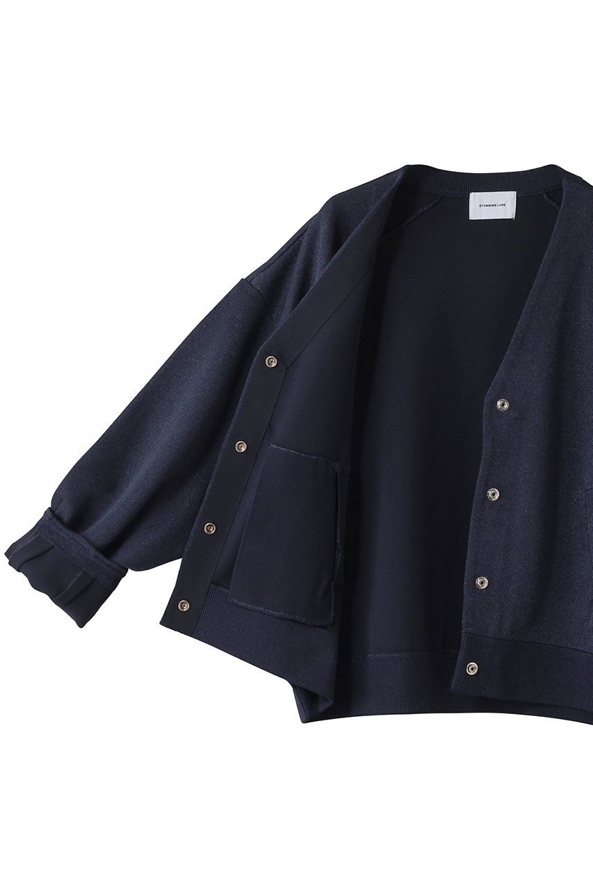 【スタニングルアー/STUNNING LURE】のrメタルヤーンニットブルゾン 人気、トレンドファッション・服の通販 founy(ファニー) 　ファッション　Fashion　レディースファッション　WOMEN　トップス・カットソー　Tops/Tshirt　ニット　Knit Tops　カーディガン　Cardigans　エレガント 上品　Elegant　カーディガン　Cardigan　ブルゾン　Blouson　other-6|ID: prp329100004446177 ipo3291000000031325443