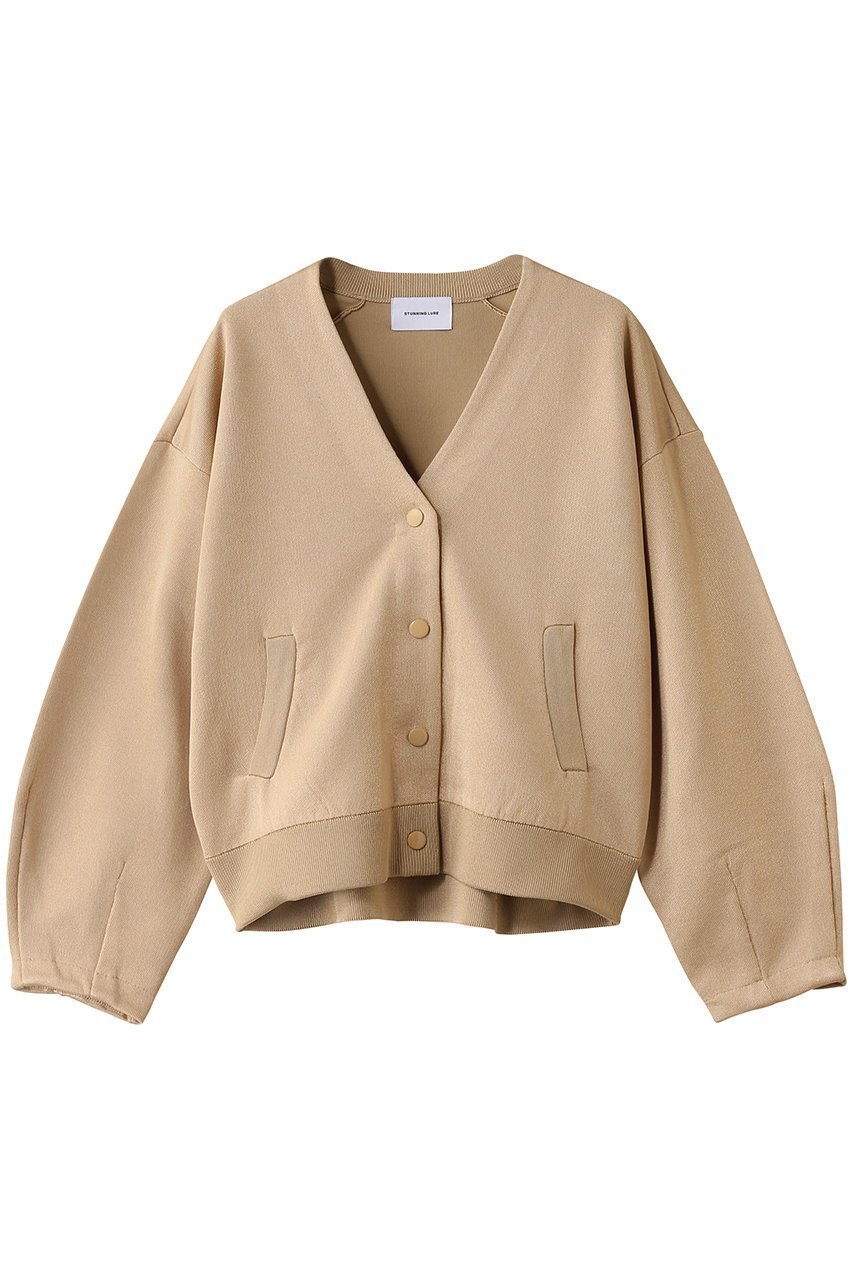 【スタニングルアー/STUNNING LURE】のrメタルヤーンニットブルゾン インテリア・キッズ・メンズ・レディースファッション・服の通販 founy(ファニー) 　ファッション　Fashion　レディースファッション　Fashion for Women　トップス・カットソー　Cut & Sew Tops　ニット　Knit Tops & Sweaters　カーディガン・羽織り　Layered Style Cardigans　エレガント 上品　Elegant　カーディガン　Cardigan, Knitwear　ブルゾン　Blouson, Bomber Jacket　オレンジ|ID: prp329100004446177 ipo3291000000032957029