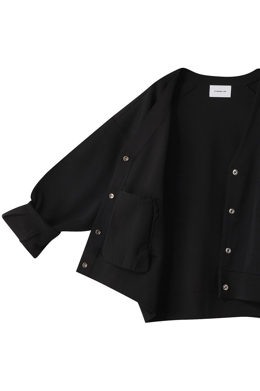 【スタニングルアー/STUNNING LURE】のrメタルヤーンニットブルゾン 人気、トレンドファッション・服の通販 founy(ファニー) 　ファッション　Fashion　レディースファッション　Fashion for Women　トップス・カットソー　Cut & Sew Tops　ニット　Knit Tops & Sweaters　カーディガン・羽織り　Layered Style Cardigans　エレガント 上品　Elegant　カーディガン　Cardigan, Knitwear　ブルゾン　Blouson, Bomber Jacket　other-6|ID: prp329100004446177 ipo3291000000032957060
