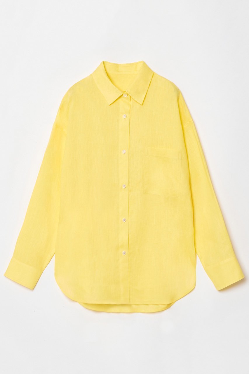 【ハウス オブ ロータス/HOUSE OF LOTUS】のリネンシャツ インテリア・キッズ・メンズ・レディースファッション・服の通販 founy(ファニー) 　ファッション　Fashion　レディースファッション　Fashion for Women　トップス・カットソー　Cut & Sew Tops　シャツ・ブラウス・オフィスカジュアル　Elegant Blouses & Button-Ups　おすすめ　Recommended / Our Picks　インナー　Innerwear　シンプル　Simple, Minimal　スリーブ　Sleeve, Long Sleeve / Short Sleeve　タンク　Tank Top, Sleeveless Top　ベーシック　Basic, Essential　ポケット　Pocket, Pocket Detail　リネン　Linen, Linen Fabric　レギュラー　Regular, Standard Fit　ロング　Long, Long-Length　夏　Summer　春　Spring　S/S・春夏　SS, Spring/Summer, Warm Season　羽織　Haori, Light Jacket　イエロー|ID: prp329100004446179 ipo3291000000032835564