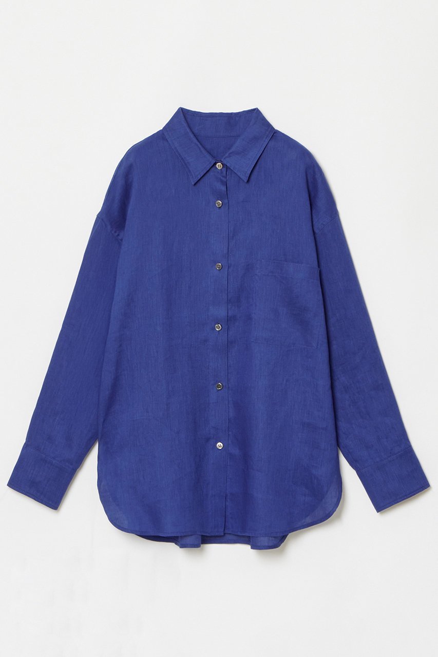 【ハウス オブ ロータス/HOUSE OF LOTUS】のリネンシャツ インテリア・キッズ・メンズ・レディースファッション・服の通販 founy(ファニー) 　ファッション　Fashion　レディースファッション　Fashion for Women　トップス・カットソー　Cut & Sew Tops　シャツ・ブラウス・オフィスカジュアル　Elegant Blouses & Button-Ups　おすすめ　Recommended / Our Picks　インナー　Innerwear　シンプル　Simple, Minimal　スリーブ　Sleeve, Long Sleeve / Short Sleeve　タンク　Tank Top, Sleeveless Top　ベーシック　Basic, Essential　ポケット　Pocket, Pocket Detail　リネン　Linen, Linen Fabric　レギュラー　Regular, Standard Fit　ロング　Long, Long-Length　夏　Summer　春　Spring　S/S・春夏　SS, Spring/Summer, Warm Season　羽織　Haori, Light Jacket　ブルー|ID: prp329100004446179 ipo3291000000032835569