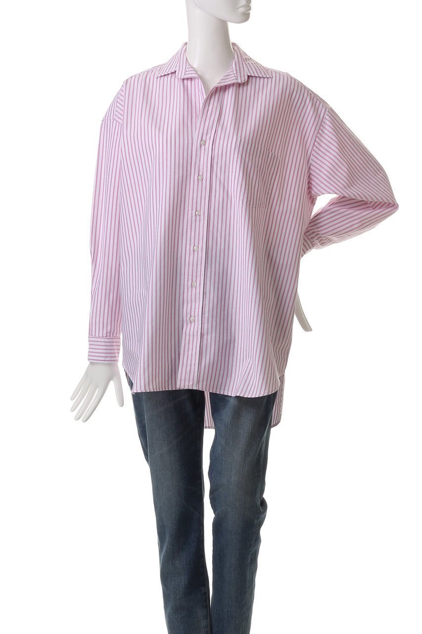 【フランク&アイリーン/Frank&Eileen】のSHIRLEY イタリアンオックスフォード ダークピンクストライプシャツ 人気、トレンドファッション・服の通販 founy(ファニー) 　ファッション　Fashion　レディースファッション　WOMEN　トップス・カットソー　Tops/Tshirt　シャツ/ブラウス　Shirts/Blouses　ショルダー　Shoulder　ストライプ　Stripe　スリーブ　Sleeve　ドロップ　Drop　ビッグ　Big　ロング　Long　今季　This Season　夏　Summer　春　Spring　S/S・春夏　Ss・Spring/Summer　羽織　Haori　other-2|ID: prp329100004446184 ipo3291000000031254681