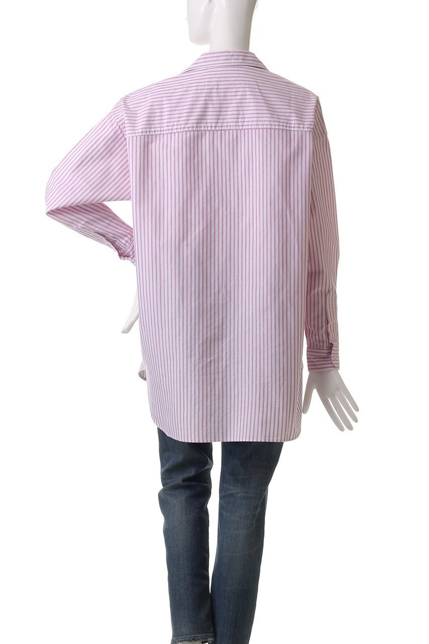 【フランク&アイリーン/Frank&Eileen】のSHIRLEY イタリアンオックスフォード ダークピンクストライプシャツ 人気、トレンドファッション・服の通販 founy(ファニー) 　ファッション　Fashion　レディースファッション　WOMEN　トップス・カットソー　Tops/Tshirt　シャツ/ブラウス　Shirts/Blouses　ショルダー　Shoulder　ストライプ　Stripe　スリーブ　Sleeve　ドロップ　Drop　ビッグ　Big　ロング　Long　今季　This Season　夏　Summer　春　Spring　S/S・春夏　Ss・Spring/Summer　羽織　Haori　other-4|ID: prp329100004446184 ipo3291000000031254685